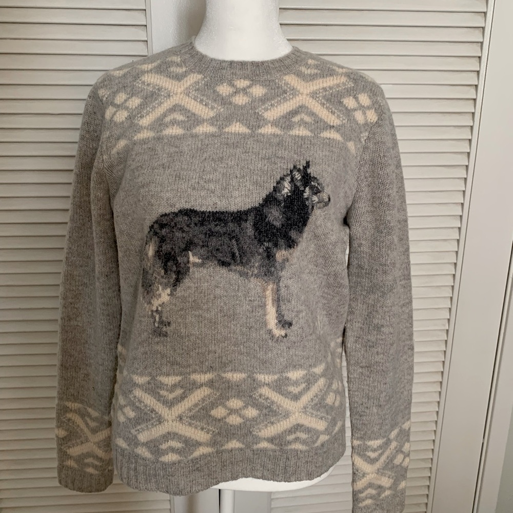 Ralph Lauren Knitted Wolf Dog Sweater